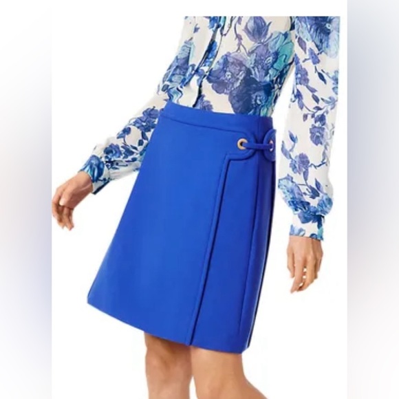 Tory Burch Dresses & Skirts - NEW Tory Burch "Jane" Blue Dahlia Wool Mini Skirt Size 0
